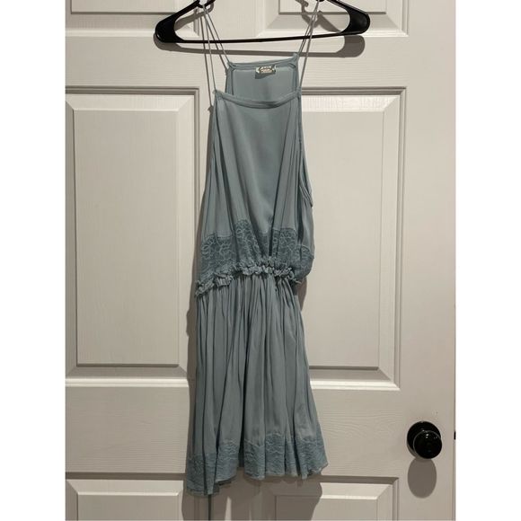 Free People Intimately Lace Inset Swing Dress W/Adjustable Waist String Size M - Picture 12 of 12